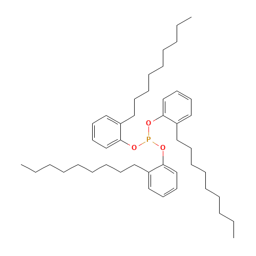 tris(2-nonylphenyl) phosphite (CAS: 26523-78-4) - Chemical Structure and Molecular Formula 