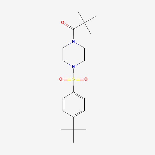 1-[4-(4-tert-butylphenyl)sulfonylpiperazin-1-yl]-2,2-dimethylpropan-1-one (CAS: 951250-27-4) - Related Chemical Product