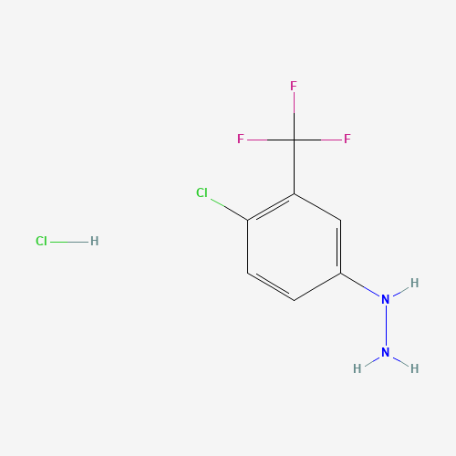 [4-chloro-3-(trifluoromethyl)phenyl]hydrazine;hydrochloride (CAS: 40566-70-9) - Chemical Structure and Molecular Formula 