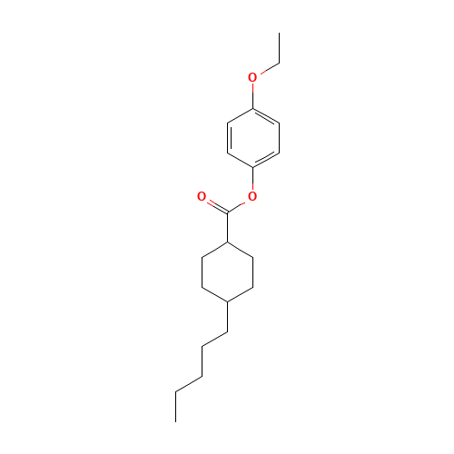 (4-ethoxyphenyl) 4-pentylcyclohexane-1-carboxylate (CAS: 67679-63-4) - Chemical Structure and Molecular Formula 