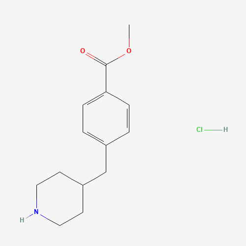 methyl 4-(piperidin-4-ylmethyl)benzoate;hydrochloride (CAS: 333986-70-2) - Chemical Structure and Molecular Formula 