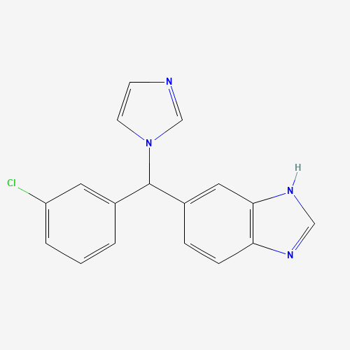 6-[(3-chlorophenyl)-imidazol-1-ylmethyl]-1H-benzimidazole (CAS: 115575-11-6) - Chemical Structure and Molecular Formula 