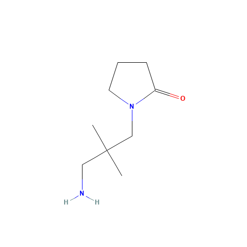 1-(3-amino-2,2-dimethylpropyl)pyrrolidin-2-one (CAS: 1443210-15-8) - Chemical Structure and Molecular Formula 