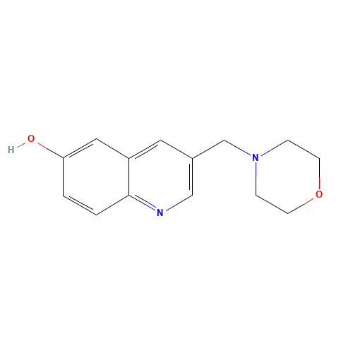 3-(morpholin-4-ylmethyl)quinolin-6-ol (CAS: 1427474-64-3) - Chemical Structure and Molecular Formula 