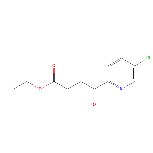 ethyl 4-(5-chloropyridin-2-yl)-4-oxobutanoate (CAS: 1189169-32-1) - Chemical Structure and Molecular Formula 