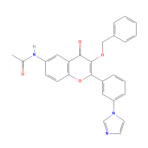 N-[2-(3-imidazol-1-ylphenyl)-4-oxo-3-phenylmethoxychromen-6-yl]acetamide (CAS: 1187016-41-6) - Related Chemical Product