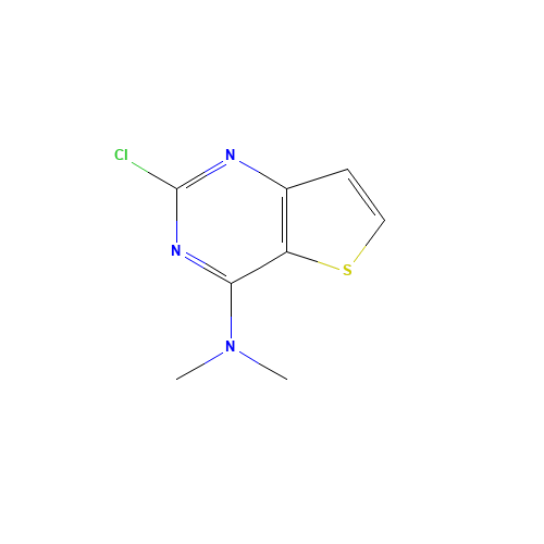 2-chloro-N,N-dimethylthieno[3,2-d]pyrimidin-4-amine (CAS: 16234-35-8) - Chemical Structure and Molecular Formula 