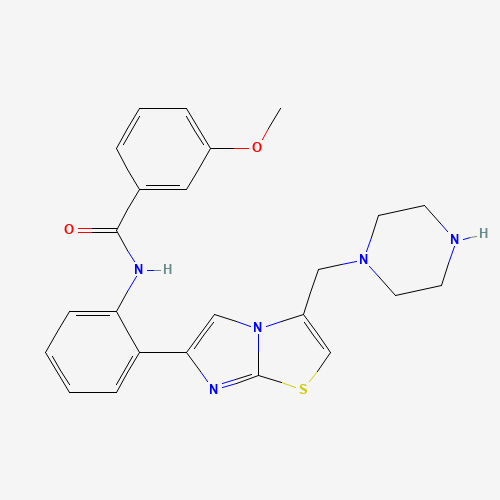 3-methoxy-N-[2-[3-(piperazin-1-ylmethyl)imidazo[2,1-b][1,3]thiazol-6-yl]phenyl]benzamide (CAS: 925437-59-8) - Related Chemical Product