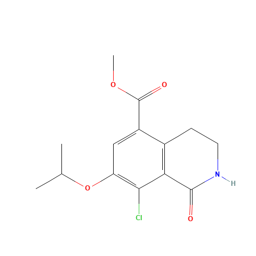 methyl 8-chloro-1-oxo-7-propan-2-yloxy-3,4-dihydro-2H-isoquinoline-5-carboxylate (CAS: 1616288-55-1) - Related Chemical Product