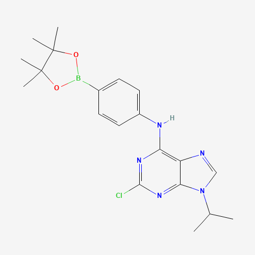 2-chloro-9-propan-2-yl-N-[4-(4,4,5,5-tetramethyl-1,3,2-dioxaborolan-2-yl)phenyl]purin-6-amine (CAS: 1056016-74-0) - Related Chemical Product
