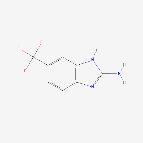 6-(trifluoromethyl)-1H-benzimidazol-2-amine (CAS: 10057-46-2) - Chemical Structure and Molecular Formula 