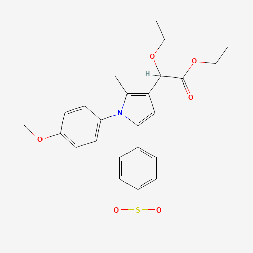 ethyl 2-ethoxy-2-[1-(4-methoxyphenyl)-2-methyl-5-(4-methylsulfonylphenyl)pyrrol-3-yl]acetate (CAS: 1005451-48-8) - Related Chemical Product