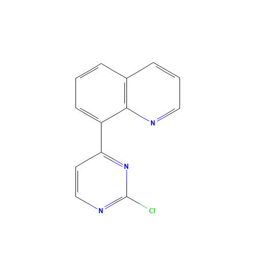 8-(2-chloropyrimidin-4-yl)quinoline (CAS: 851985-77-8) - Chemical Structure and Molecular Formula 