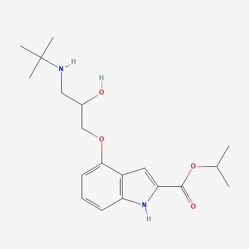 propan-2-yl 4-[3-(tert-butylamino)-2-hydroxypropoxy]-1H-indole-2-carboxylate (CAS: 39731-05-0) - Related Chemical Product