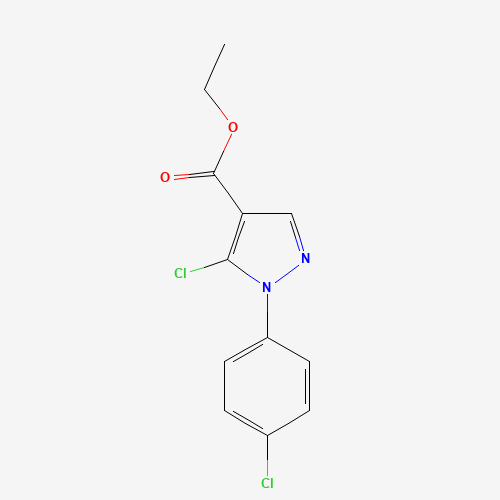 ethyl 5-chloro-1-(4-chlorophenyl)pyrazole-4-carboxylate (CAS: 110821-36-8) - Chemical Structure and Molecular Formula 