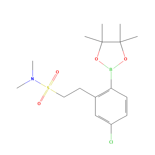 2-[5-chloro-2-(4,4,5,5-tetramethyl-1,3,2-dioxaborolan-2-yl)phenyl]-N,N-dimethylethanesulfonamide (CAS: 1611444-73-5) - Related Chemical Product