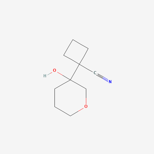 1-(3-hydroxyoxan-3-yl)cyclobutane-1-carbonitrile (CAS: 1432493-33-8) - Chemical Structure and Molecular Formula 