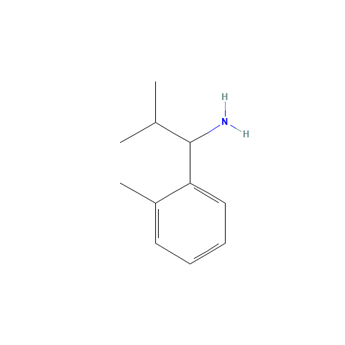 2-methyl-1-(2-methylphenyl)propan-1-amine (CAS: 860701-50-4) - Chemical Structure and Molecular Formula 