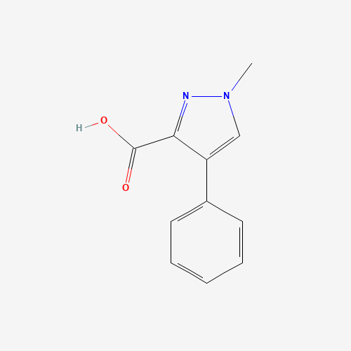 1-methyl-4-phenylpyrazole-3-carboxylic acid (CAS: 1087716-36-6) - Chemical Structure and Molecular Formula 