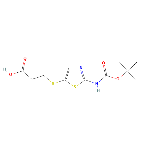 3-[[2-[(2-methylpropan-2-yl)oxycarbonyl]-1,3-thiazol-5-yl]sulfanyl]propanoic acid (CAS: 1305274-71-8) - Related Chemical Product