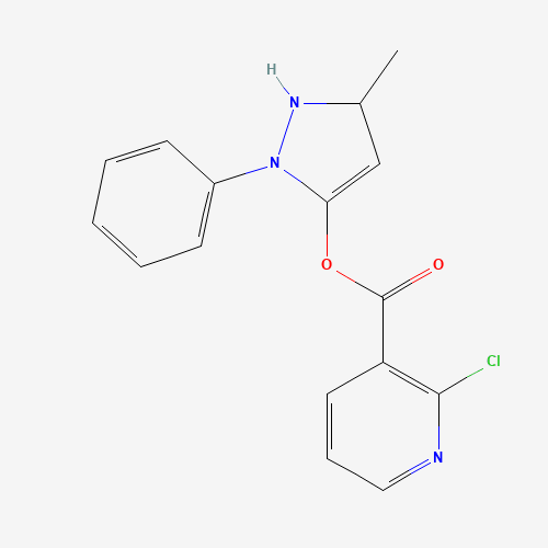 (5-methyl-2-phenyl-1,5-dihydropyrazol-3-yl) 2-chloropyridine-3-carboxylate (CAS: 680579-30-0) - Related Chemical Product