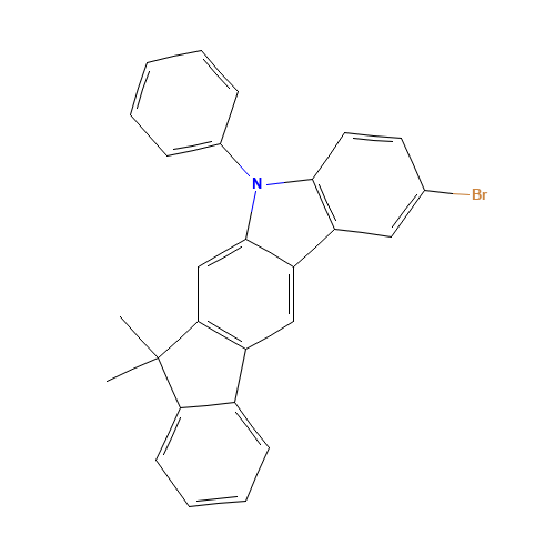 2-bromo-7,7-dimethyl-5-phenylindeno[2,1-b]carbazole (CAS: 1257220-44-2) - Related Chemical Product