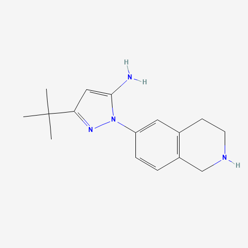 5-tert-butyl-2-(1,2,3,4-tetrahydroisoquinolin-6-yl)pyrazol-3-amine (CAS: 897374-41-3) - Related Chemical Product