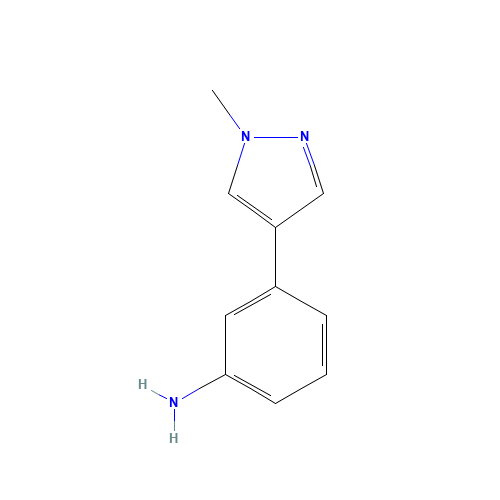 3-(1-methylpyrazol-4-yl)aniline (CAS: 1089278-81-8) - Chemical Structure and Molecular Formula 