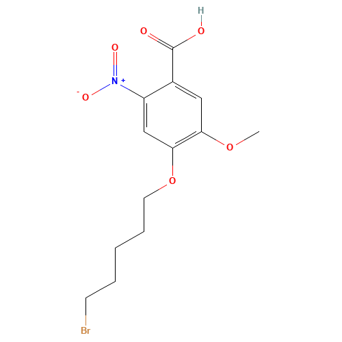4-(5-bromopentoxy)-5-methoxy-2-nitrobenzoic acid (CAS: 343308-54-3) - Related Chemical Product