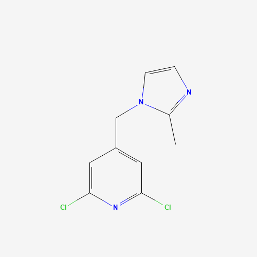 2,6-dichloro-4-[(2-methylimidazol-1-yl)methyl]pyridine (CAS: 1334294-31-3) - Chemical Structure and Molecular Formula 