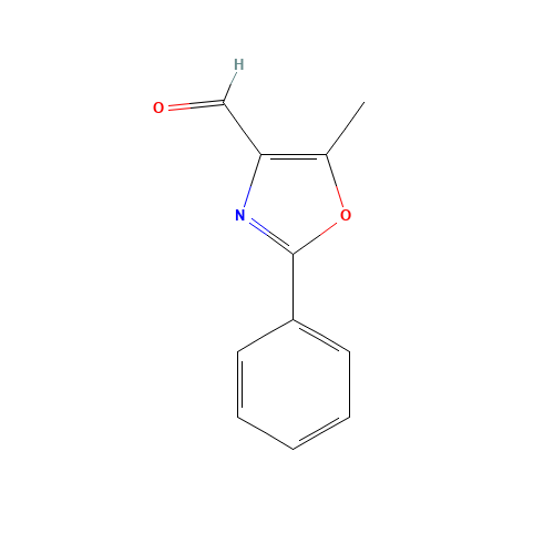 5-methyl-2-phenyl-1,3-oxazole-4-carbaldehyde (CAS: 70170-23-9) - Chemical Structure and Molecular Formula 