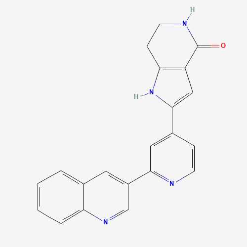 2-(2-quinolin-3-ylpyridin-4-yl)-1,5,6,7-tetrahydropyrrolo[3,2-c]pyridin-4-one (CAS: 724711-21-1) - Chemical Structure and Molecular Formula 