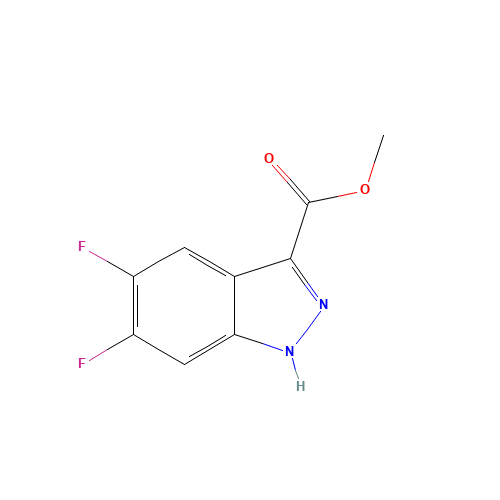 methyl 5,6-difluoro-1H-indazole-3-carboxylate (CAS: 885279-01-6) - Chemical Structure and Molecular Formula 