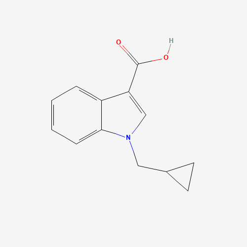1-(cyclopropylmethyl)indole-3-carboxylic acid (CAS: 128200-22-6) - Chemical Structure and Molecular Formula 