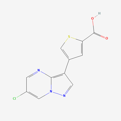 4-(6-chloropyrazolo[1,5-a]pyrimidin-3-yl)thiophene-2-carboxylic acid (CAS: 1314894-01-3) - Chemical Structure and Molecular Formula 