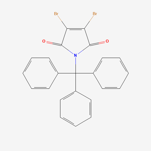 3,4-dibromo-1-tritylpyrrole-2,5-dione (CAS: 160989-35-5) - Chemical Structure and Molecular Formula 