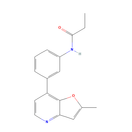 N-[3-(2-methylfuro[3,2-b]pyridin-7-yl)phenyl]propanamide (CAS: 1360910-90-2) - Chemical Structure and Molecular Formula 