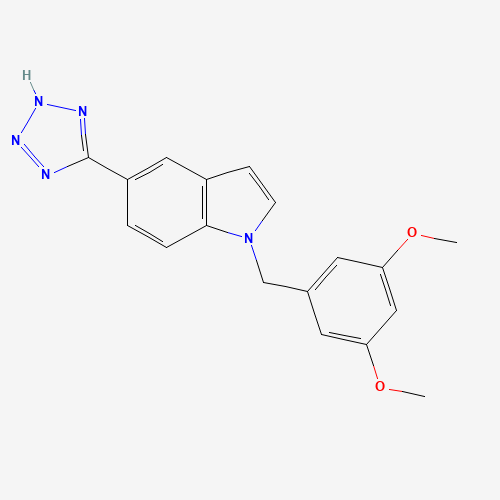 1-[(3,5-dimethoxyphenyl)methyl]-5-(2H-tetrazol-5-yl)indole (CAS: 720695-65-8) - Related Chemical Product