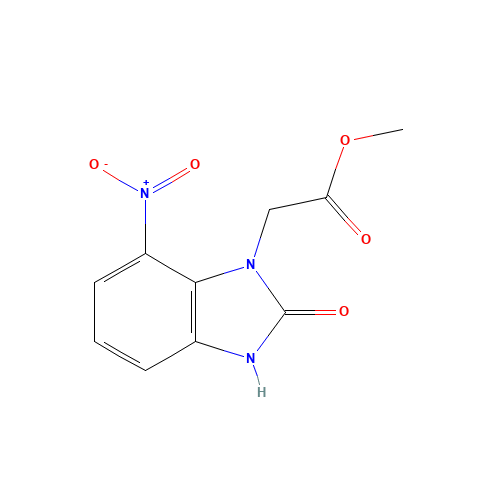 methyl 2-(7-nitro-2-oxo-3H-benzimidazol-1-yl)acetate (CAS: 939036-68-7) - Chemical Structure and Molecular Formula 