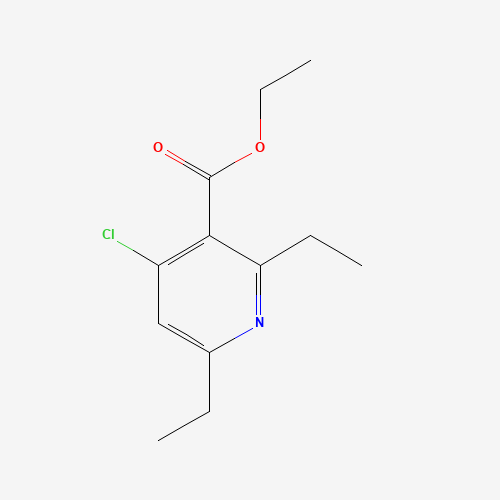 ethyl 4-chloro-2,6-diethylpyridine-3-carboxylate (CAS: 100141-64-8) - Chemical Structure and Molecular Formula 