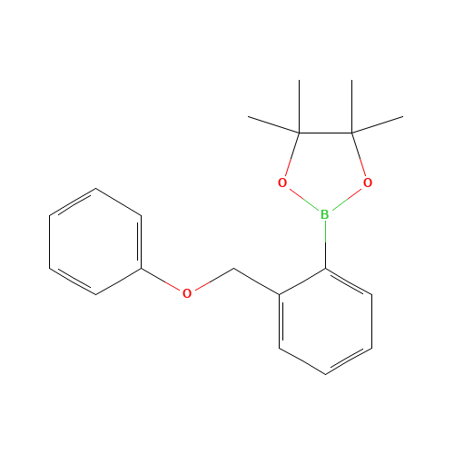 4,4,5,5-tetramethyl-2-[2-(phenoxymethyl)phenyl]-1,3,2-dioxaborolane (CAS: 912569-55-2) - Chemical Structure and Molecular Formula 