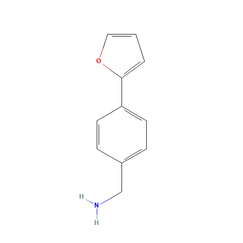 [4-(furan-2-yl)phenyl]methanamine (CAS: 771573-27-4) - Chemical Structure and Molecular Formula 