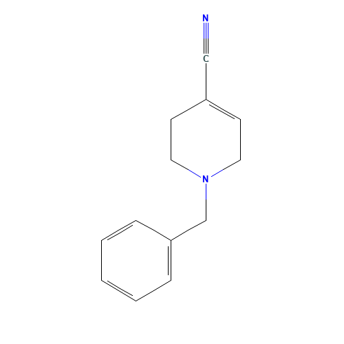 1-benzyl-3,6-dihydro-2H-pyridine-4-carbonitrile (CAS: 51281-64-2) - Chemical Structure and Molecular Formula 