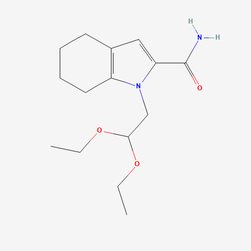 1-(2,2-diethoxyethyl)-4,5,6,7-tetrahydroindole-2-carboxamide (CAS: 1433990-31-8) - Chemical Structure and Molecular Formula 