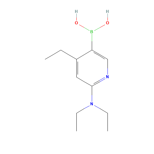[6-(diethylamino)-4-ethylpyridin-3-yl]boronic acid (CAS: 848360-82-7) - Chemical Structure and Molecular Formula 