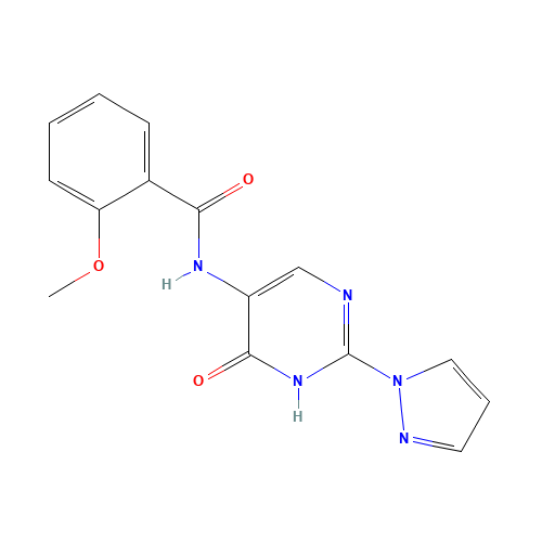 2-methoxy-N-(6-oxo-2-pyrazol-1-yl-1H-pyrimidin-5-yl)benzamide (CAS: 1343457-74-8) - Related Chemical Product