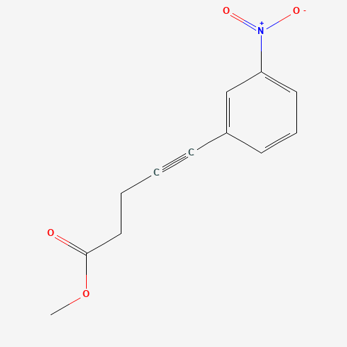 methyl 5-(3-nitrophenyl)pent-4-ynoate (CAS: 740842-40-4) - Chemical Structure and Molecular Formula 