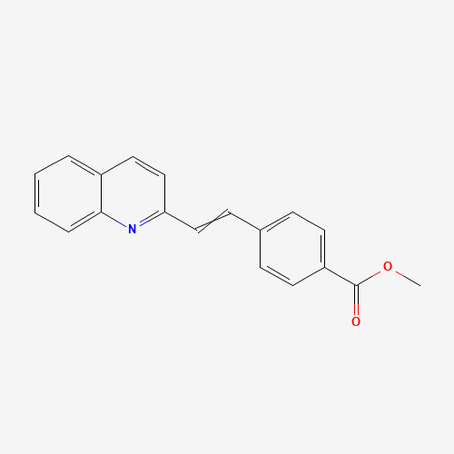 methyl 4-(2-quinolin-2-ylethenyl)benzoate (CAS: 110113-95-6) - Chemical Structure and Molecular Formula 