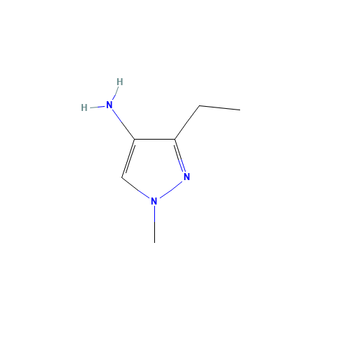 3-ethyl-1-methylpyrazol-4-amine (CAS: 1007541-11-8) - Chemical Structure and Molecular Formula 