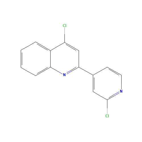 4-chloro-2-(2-chloropyridin-4-yl)quinoline (CAS: 861418-31-7) - Chemical Structure and Molecular Formula 